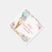 Pastel Floral-ijs Koeweitjes douche Napkin Servet (Hoek)
