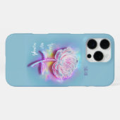 Pastel Floral Inspirerend Quote 'Je bent genoeg' iPhone Hoesje (Achterkant horizontaal)