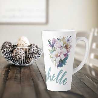  pastel Floral Latte Mok