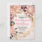 Pastel Floral Lijst Weddenschap Gepersonaliseerd Q Kaart (Voorkant)