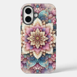 Pastel Floral Mandala Bliss iPhone 16 Hoesje