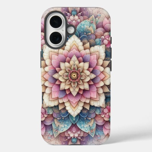 Pastel Floral Mandala Bliss Case-Mate iPhone Case (Achterkant)