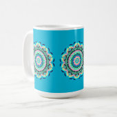 Pastel Floral Mandala Mug Koffiemok (Voorkant links)