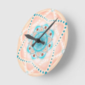 Pastel Floral Mandala Ronde Klok (Hoek)