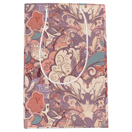 Pastel Floral Medium Cadeauzakje (Voorkant)