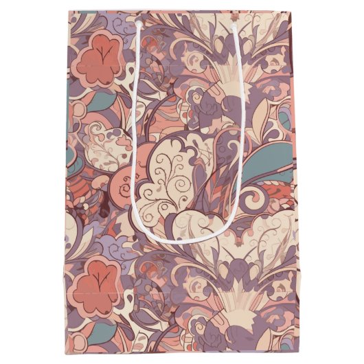 Pastel Floral Medium Cadeauzakje (Achterkant)