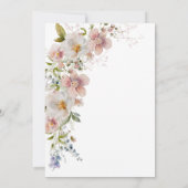 Pastel Floral Modern Baby in Bloom Baby shower Kaart (Achterkant)