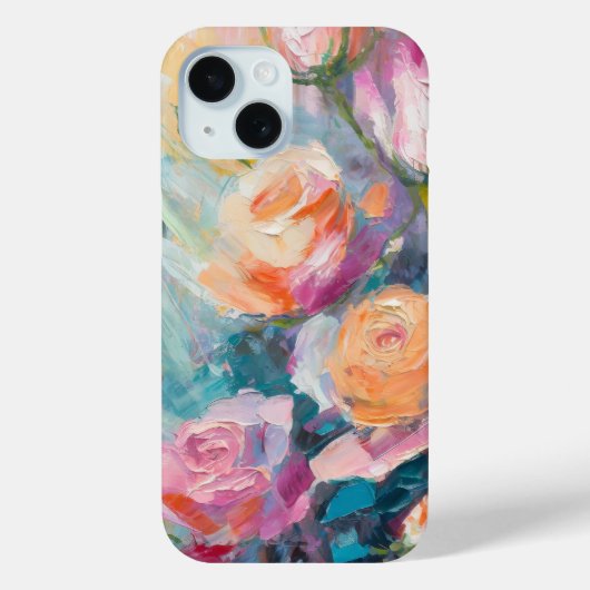 Pastel Floral Modern impressionistisch schilderij Case-Mate iPhone Case (Achterkant)