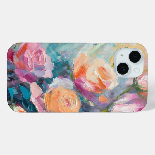 Pastel Floral Modern impressionistisch schilderij Case-Mate iPhone Case (Achterkant (horizontaal))
