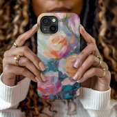 Pastel Floral Modern impressionistisch schilderij Case-Mate iPhone Case