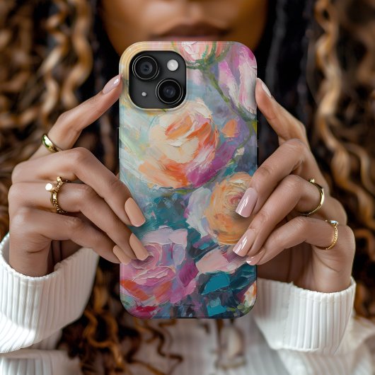 Pastel Floral Modern impressionistisch schilderij Case-Mate iPhone Case