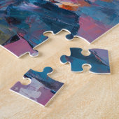 Pastel Floral Modern impressionistisch schilderij Legpuzzel (Zijkant)