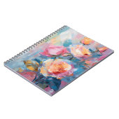 Pastel Floral Modern impressionistisch schilderij Notitieboek (Linkerzijde)