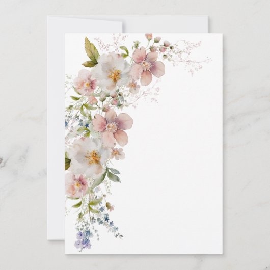 Pastel Floral Modern Love in Bloom Vrijgezellenfee Kaart (Achterkant)