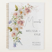 Pastel Floral Modern Wedding Planner (Voorkant)