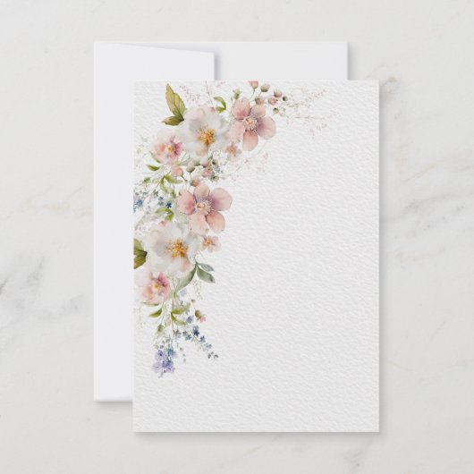 Pastel Floral Modern Wedding Save The Date (Achterkant)