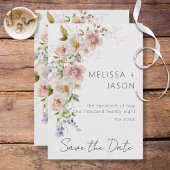 Pastel Floral Modern Wedding Save The Date