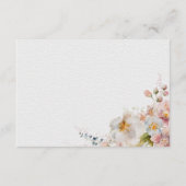 Pastel Floral Moderne bruiloft Details Informatiekaartje (Achterkant)