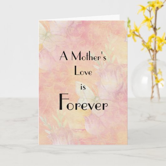 Pastel Floral-Moederdag Kaart (Gele Bloem)