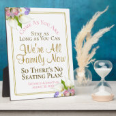 Pastel Floral No Seating Plan Weddenschap Fotoplaat (Zijkant)