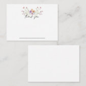 Pastel Floral Notecard Bedankt Notitiekaartje (Voorkant / Achterkant)