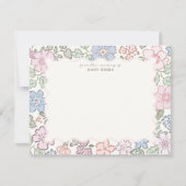 Pastel Floral Nursery Frame Note Card Kaart (Voorkant)
