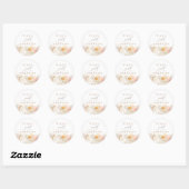 Pastel Floral Pampas Grass Wedding Ronde Sticker (Vel)