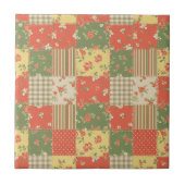 Pastel Floral Patchwork Picnic Pattern (2) Tegeltje (Voorkant)