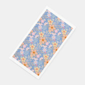 Pastel Floral patroon C01 Blauw BG Servet (Hoek)