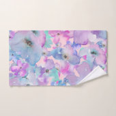 *~* Pastel Floral Pattern Blue Pink FLowers  Bad Handdoek (Handdoek)