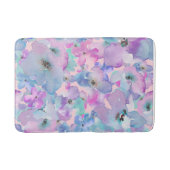 *~* Pastel Floral Pattern Blue Pink FLowers  Badmat (Voorkant)