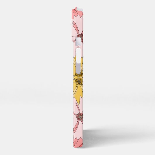 Pastel Floral Pattern– Cute Aesthetic Flower iPhone Hoesje (Linkerkant)