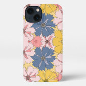 Pastel Floral Pattern– Cute Aesthetic Flower iPhone Hoesje (Achterkant)