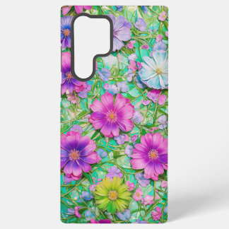 Pastel Floral Pattern Phone Case Samsung Galaxy Hoesje