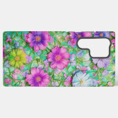 Pastel Floral Pattern Phone Case Samsung Galaxy Hoesje (Achterkant horizontaal)