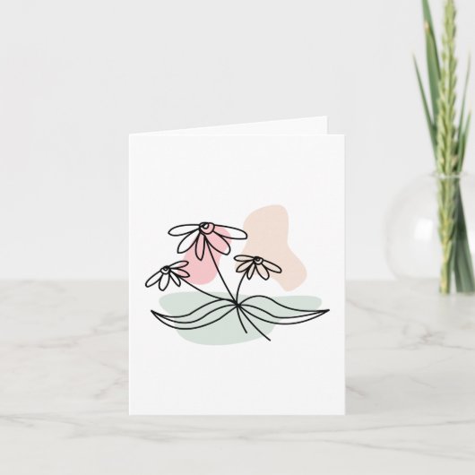 Pastel Floral Pencil Tekening (Voorkant)