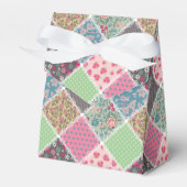 Pastel Floral Quilt Squares Bedankdoosjes (Voorkant Zijde)
