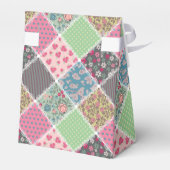 Pastel Floral Quilt Squares Bedankdoosjes (Achterkant)