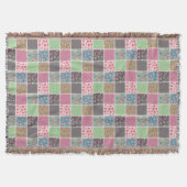 Pastel Floral Quilt Squares Deken (Voorkant)