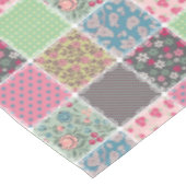 Pastel Floral Quilt Squares Tafelkleed (Gekanteld)