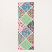 Pastel Floral Quilt Squares Yogamat (Achterkant)