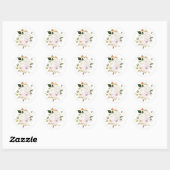 Pastel Floral Ronde Sticker (Vel)