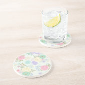 Pastel Floral Sandstone Onderzetter (Zijkant)