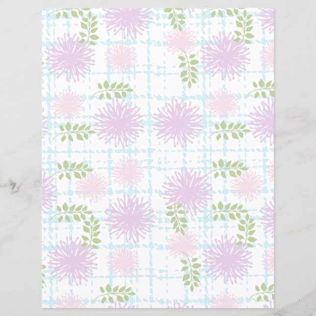 Pastel Floral Scrapbook Paper (Voorkant)
