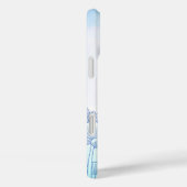 Pastel Floral Silhouette Overlay Persoonlijke naam Case-Mate iPhone Case (Achterkant / Rechts)