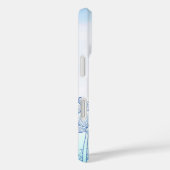 Pastel Floral Silhouette Overlay Persoonlijke naam Case-Mate iPhone Case (Achterkant / Rechts)