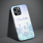 Pastel Floral Silhouette Overlay Persoonlijke naam Case-Mate iPhone 14 Pro Hoesje<br><div class="desc">De Korte Korte Lichte Bekleding van de Korrel van het Deegje Persoonlijke iPhone 14 Pro de Slimme van de Telefoon kenmerkt een pastelachtergrond met een florale bekleding met uw gepersonaliseerde naam in elegant hand geschreven kalligrafiekmanuscript. Perfect geschenk voor Kerstmis, verjaardag, Moederdag en nog veel meer. Ontworpen door ©Evco Studio www.zazzle.com/store/evcostudio...</div>
