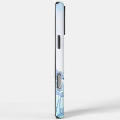 Pastel Floral Silhouette Overlay Persoonlijke naam Case-Mate iPhone Case (Achterkant / Rechts)