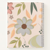 Pastel Floral Spiral Notitieboek – Minimalistische (Achterkant)