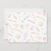 Pastel Floral Spring Baby Shower-uitnodigingen Kaart (Achterkant)